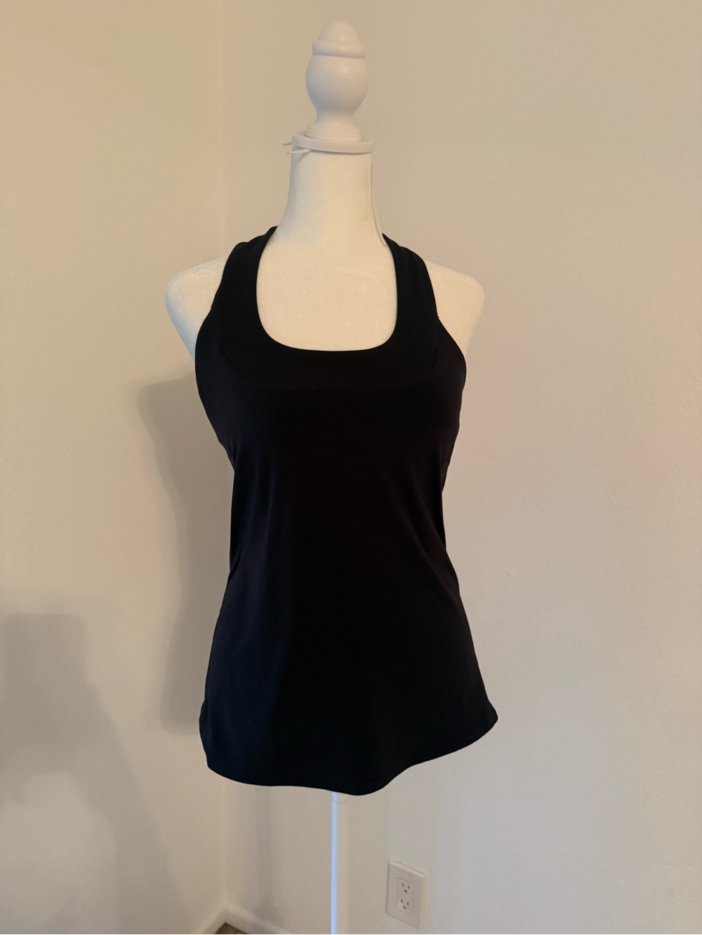Black Women's Scoop Neck sports bra tank